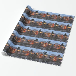 Beach theme Christmas Wrapping Paper