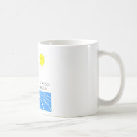 Beach theme coffee or tea mug