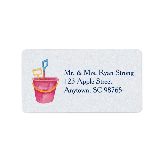 Beach Theme Custom Address Label (Front)