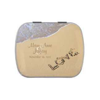 Beach Theme Custom Wedding Candy Tin