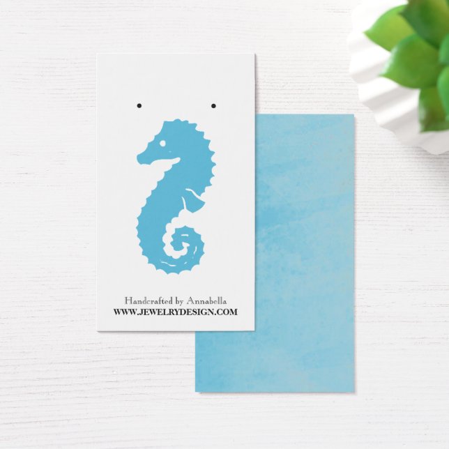 Beach Theme Earring Holder Custom Jewelry Card (Desk)