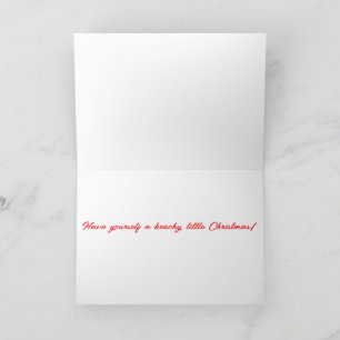 Beach theme Holiday card with Santa Hat