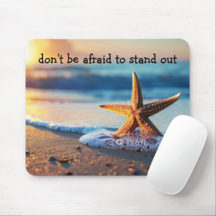Beach Theme Inspirational Starfish Mousepad