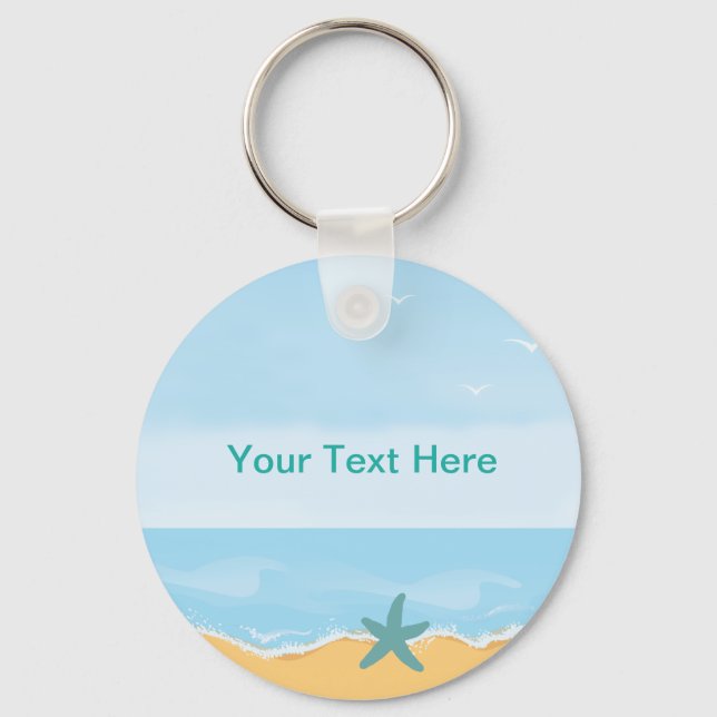 Beach Theme Keychain (Front)