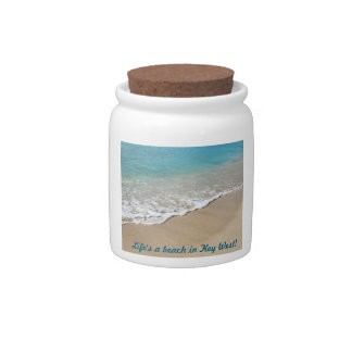 Beach theme Life's a beach in Key West candy jar 