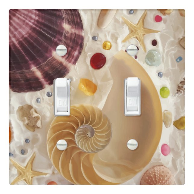 Beach Theme Light Switch Cover (In Situ)