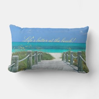 BEACH-THEME LUMBAR THROW PILLOW
