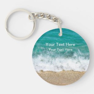 Beach Theme Message Keychains