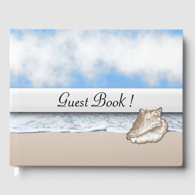 Beach Theme Personalized Guest Book (Front)
