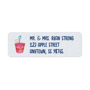Beach Theme Personalized Return Address Label