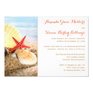 Beach Theme Post Wedding Reception Only Invite
