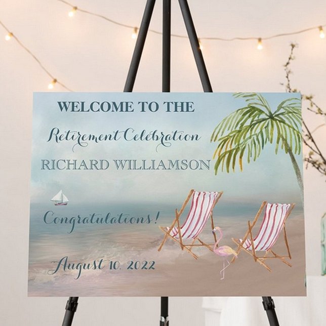Beach Theme Retirement Party  Foam Board (Creator Uploaded)
