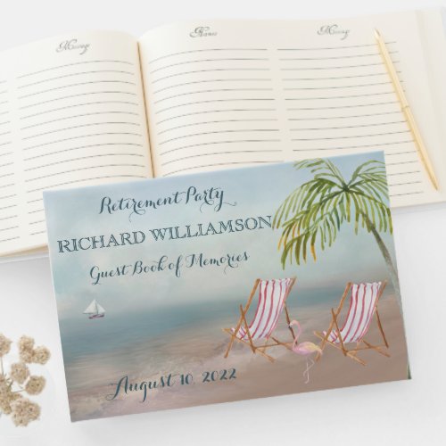 Beach Theme Retirement Party   Guest Book