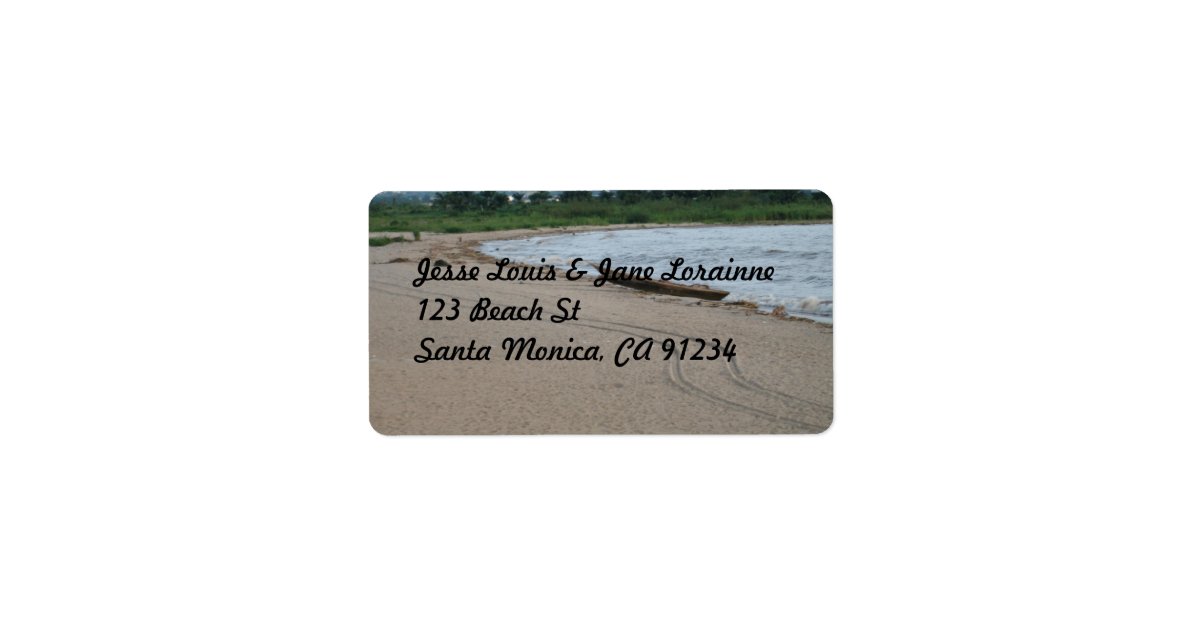 Beach Theme Return Address Label Zazzle