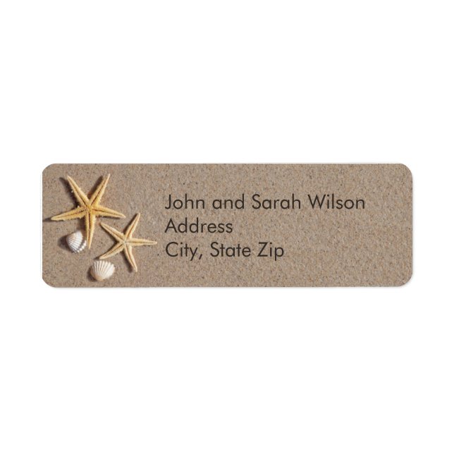 Beach Theme Return Address Labels (Front)
