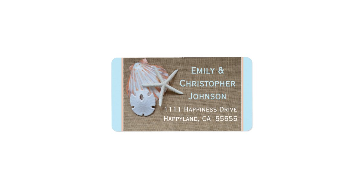 Beach Theme Return Address Labels Zazzle