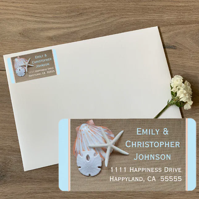 Beach Theme Return Address Labels Zazzle
