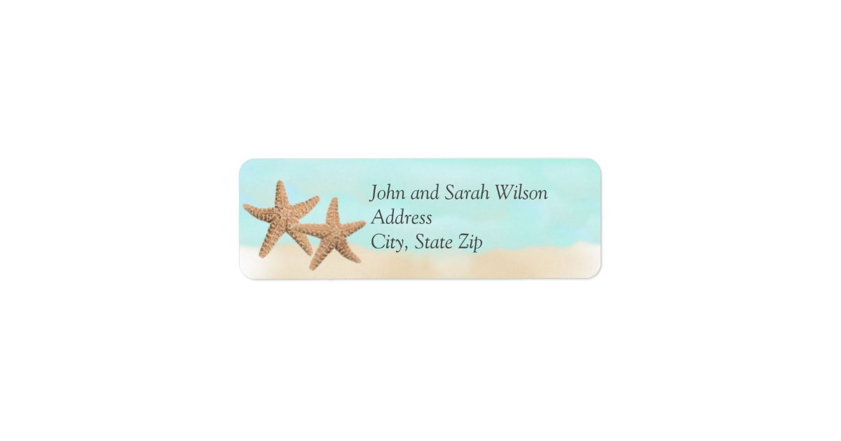 Beach Theme Return Address Labels Zazzle
