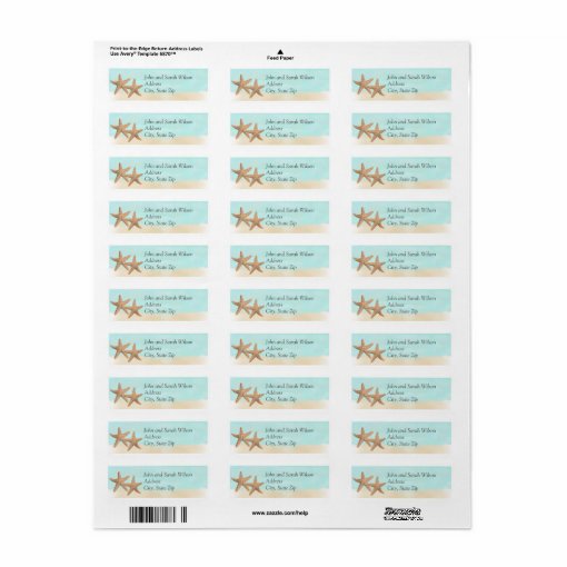 Beach Theme Return Address Labels Zazzle