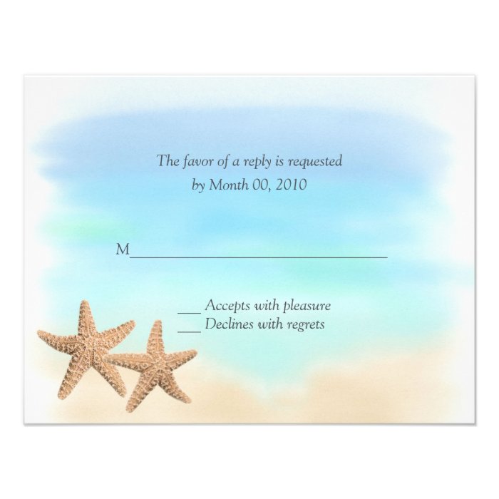 Beach Theme RSVP Cards