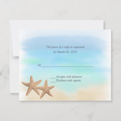 Beach Theme RSVP Cards