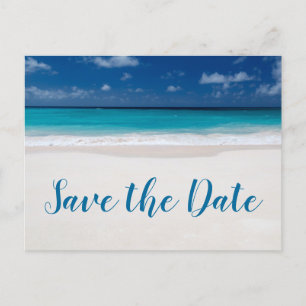 Beach Theme Save The Date Announcement Postcard
