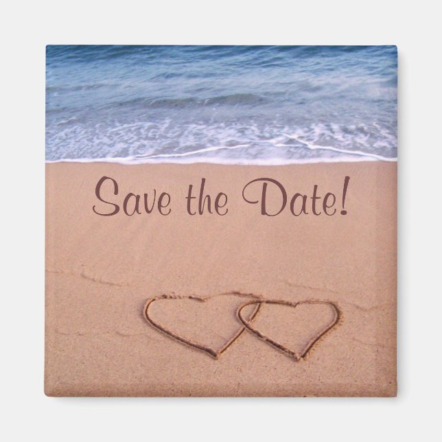 Beach theme save the date! magnet (Front)