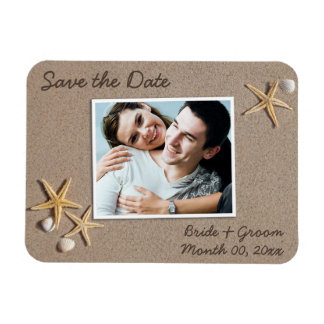 Beach Theme Save the Date Photo Magnets