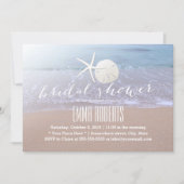 Beach Theme Starfish & Sand Dollar Bridal Shower Invitation (Front)