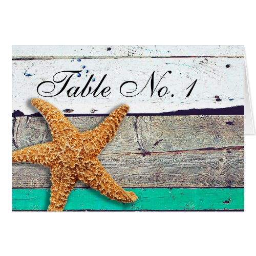 Beach Theme Starfish Wedding Rustic