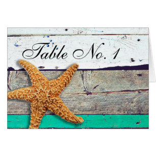 Beach Theme Starfish Wedding Rustic Cards