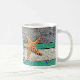 Beach Theme Starfish Wedding Rustic Coffee Mug