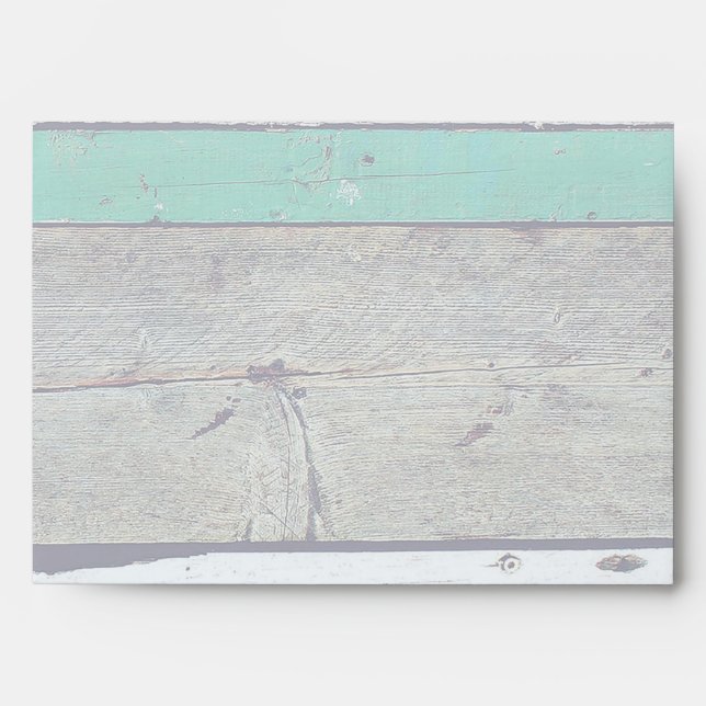 Beach Theme Starfish Wedding Rustic Envelope (Front)