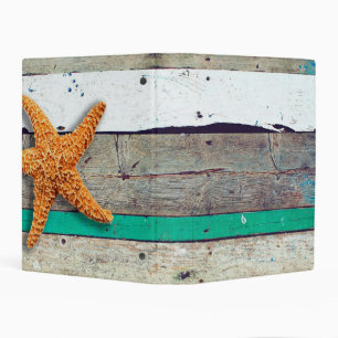 Beach Theme Starfish Wedding Rustic Mini Binder
