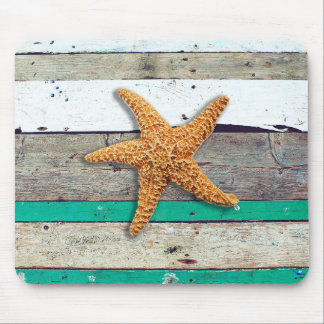 Beach Theme Starfish Wedding Rustic Mouse Pad