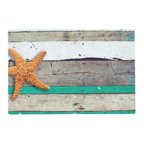 Beach Theme Starfish Wedding Rustic Placemat