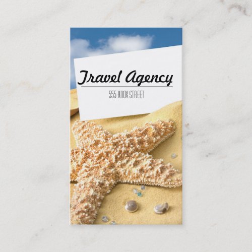 Beach Theme Travel Agency Business Card