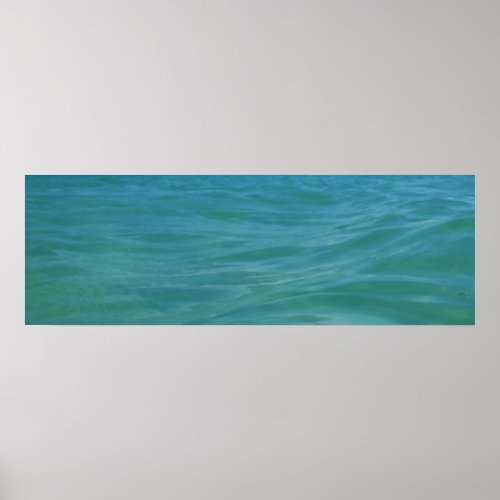 Beach Theme Tropical Blue Green Aquamarine Waves Poster