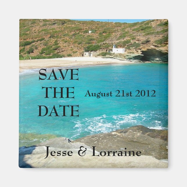 Beach Theme Wedding 2 - Save the Date Magnet 2 (Front)