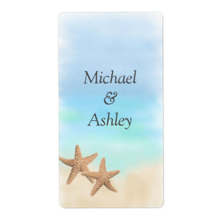 Beach Theme Wedding Favor Labels