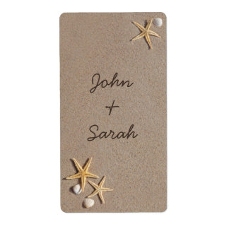 Beach Theme Wedding Favor Labels