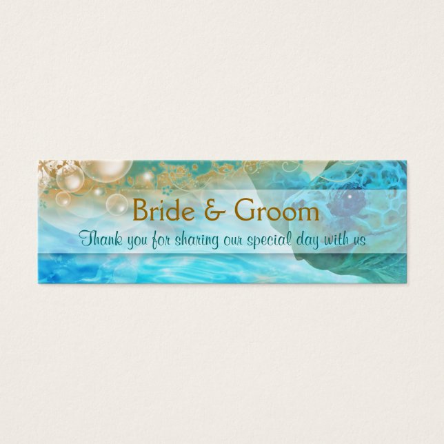 Beach theme wedding favors turtle (Front)