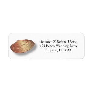 Beach Theme Wedding Invite Envelope Self Adhesive Label