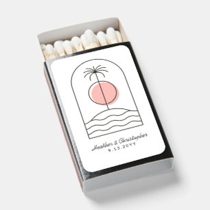 Beach Theme Wedding Matches Simple Palm Tree
