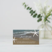 Beach Theme Wedding Photography Business Card (Standing Front)