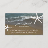 Beach Theme Wedding Photography Business Card (Front)