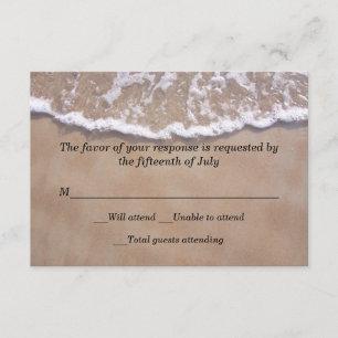 Beach Theme Wedding Response Card