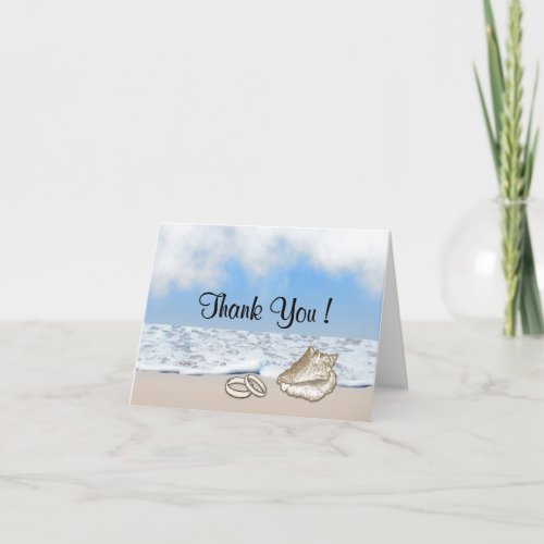 Beach Theme Wedding Thank You Blank Inside