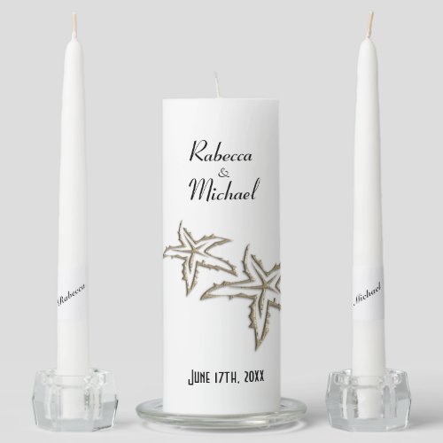 Beach Theme  Wedding Unity Candle Set