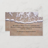 Beach Theme Wedding Website Enclosure Card (Front/Back)